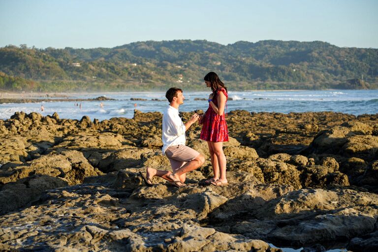 And after 7 years of adventures, laughs and memories Dan finally proposed in Santa Theresa, Costa Rica…
