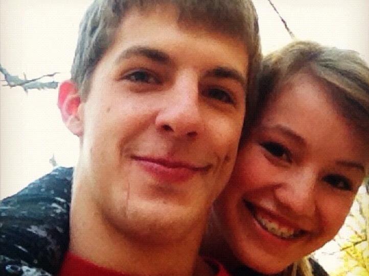 The day we officially became boyfriend and girlfriend! Colby came over to ask my parents if he could take me on a date to Grand Forks. This is also our first picture together- just little babies! 