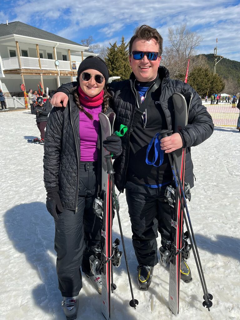 Our first time skiing!