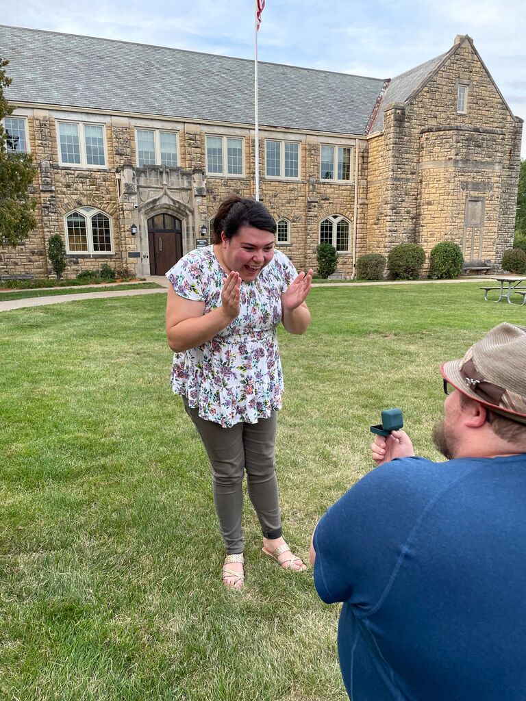 After a minute and a half of freaking out, I finally said "yes, yes of course!"