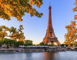 Seine River with Eiffel Tower in Paris, France