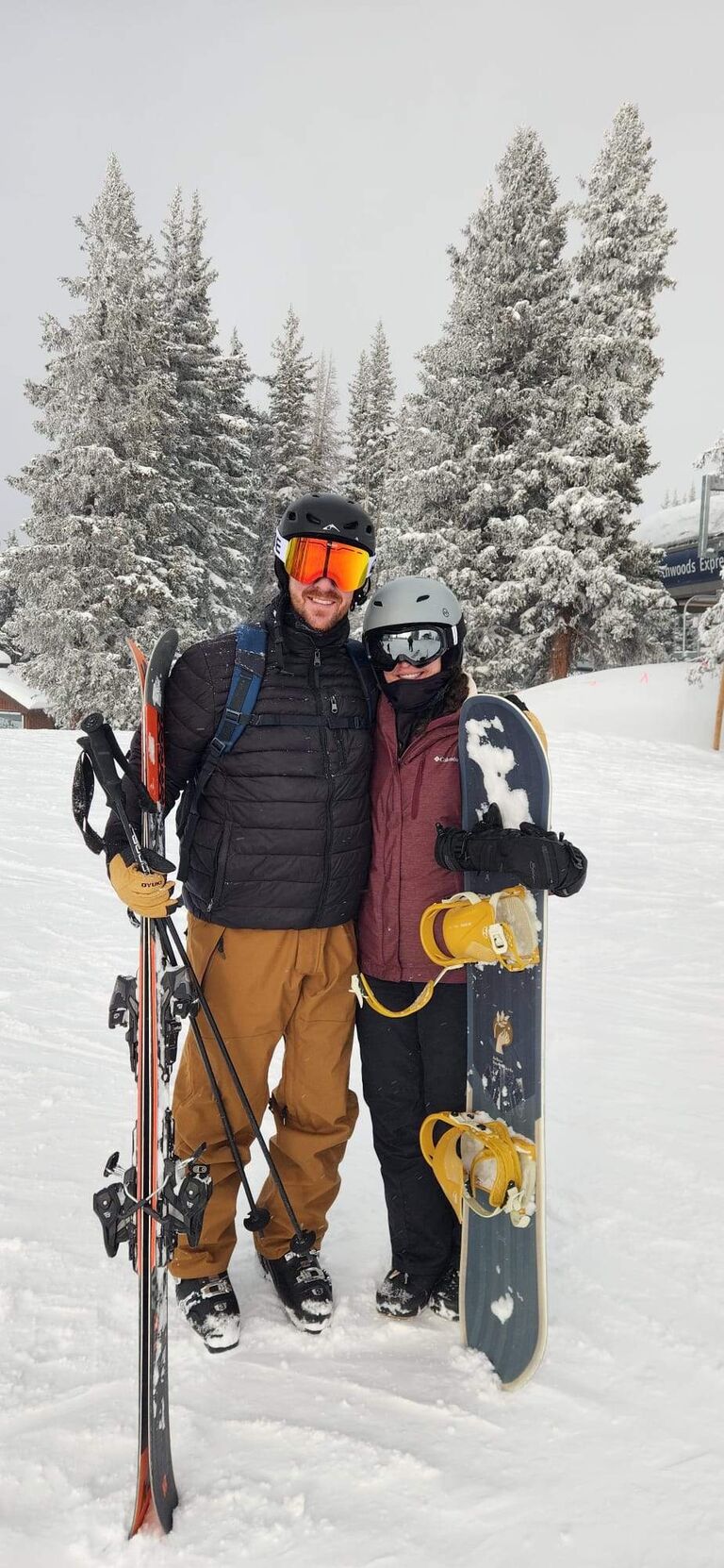 Introducing Chelsea to the (in)famous back bowls of Vail, CO