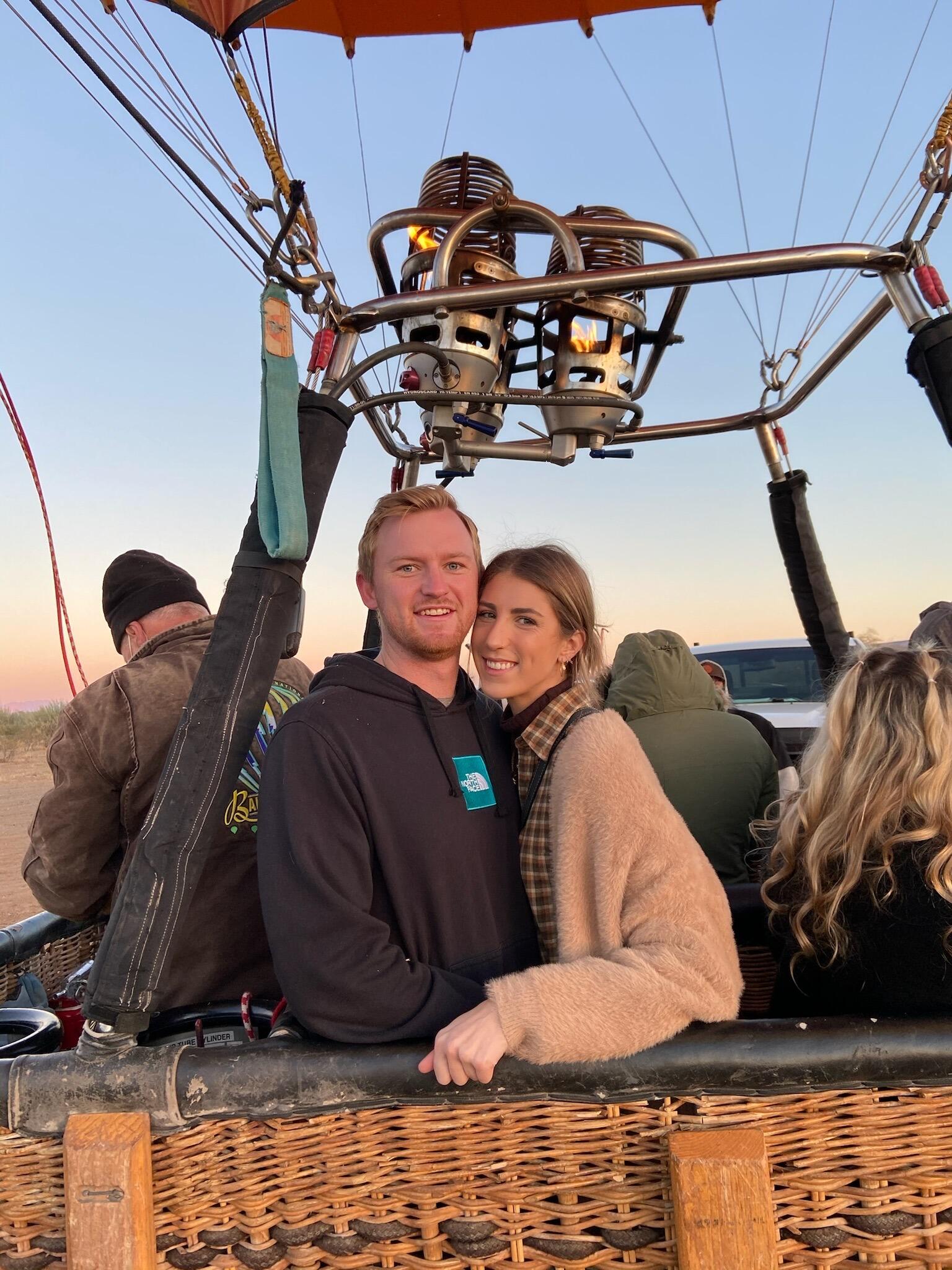 Regan surprised Drew with a trip to Arizona for their seven year anniversary. We went on a hot air balloon ride, hiking, visited Drew's grandma, and visited friends.  