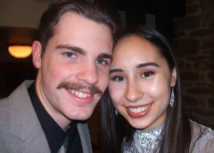 A formal we attended in our early college years. With much effort, we cleaned up nicely!