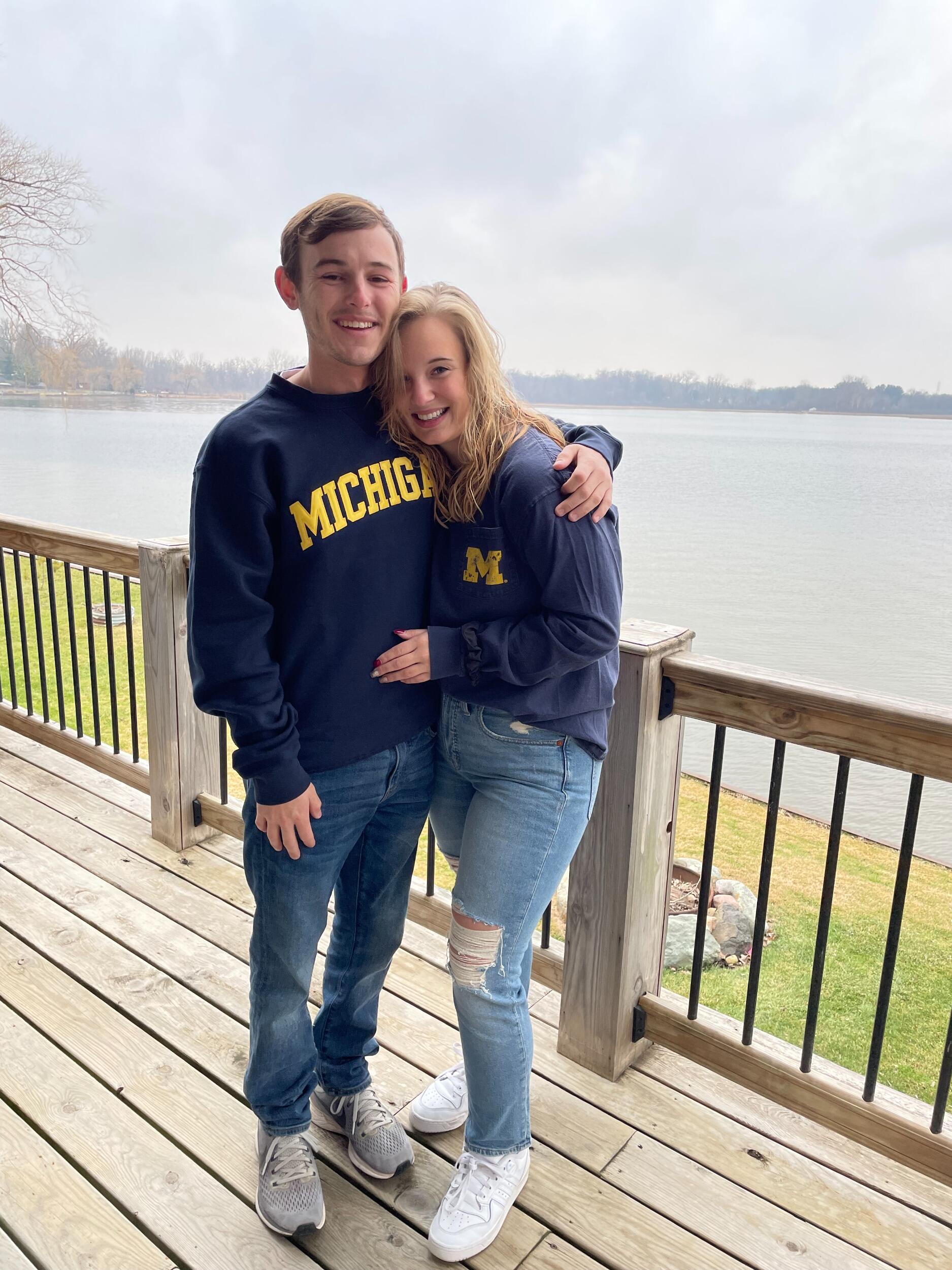 Hilton's first time in MI! Despite being below freezing, I think he enjoyed it