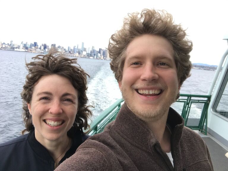 On the ferry from Seattle!