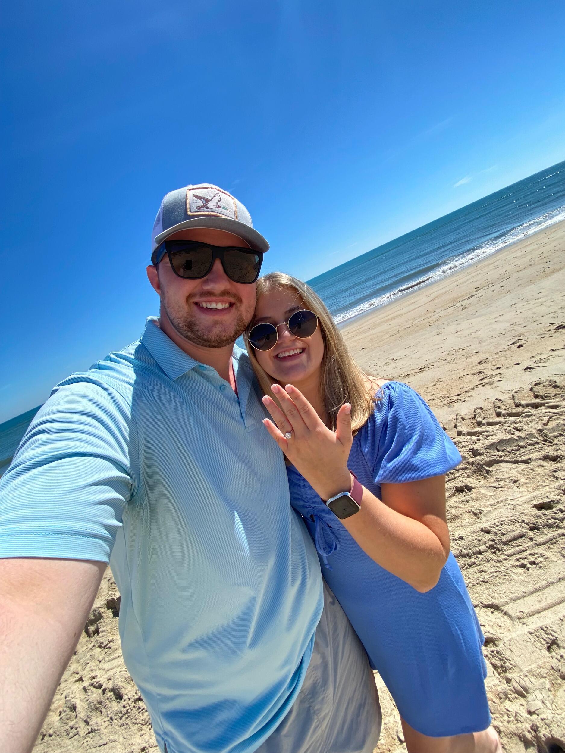 The start of our forever! Proposal on the beaches of OBX.