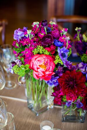 Magenta Peony Centerpieces