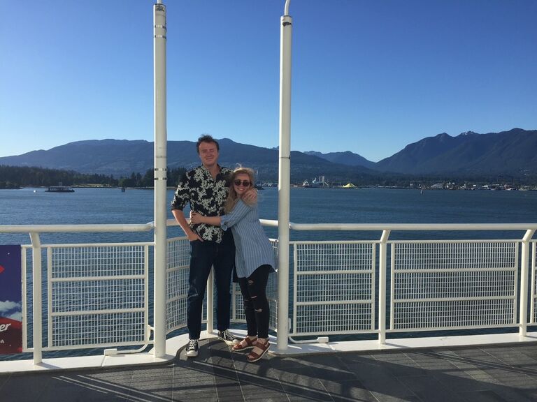 Adam's first visit to Vancouver.  Bafflingly, he told Naomi it was a convenient, unplanned week-long layover from Hong Kong to London, as a means of 'convenience'. In spite of this making no sense to anyone familiar with a world map, Naomi believed him. 

During the 'layover' Adam ended up getting kidney stones and professing his undying love to Naomi under a heavy dose of morphine. To this day, he does not recall these events.