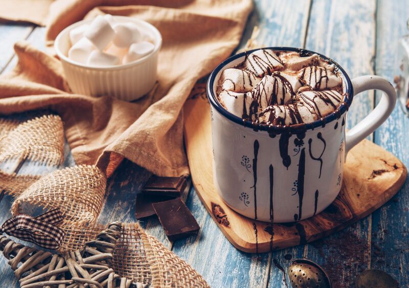 Hot chocolate outdoor winter birthday party ideas