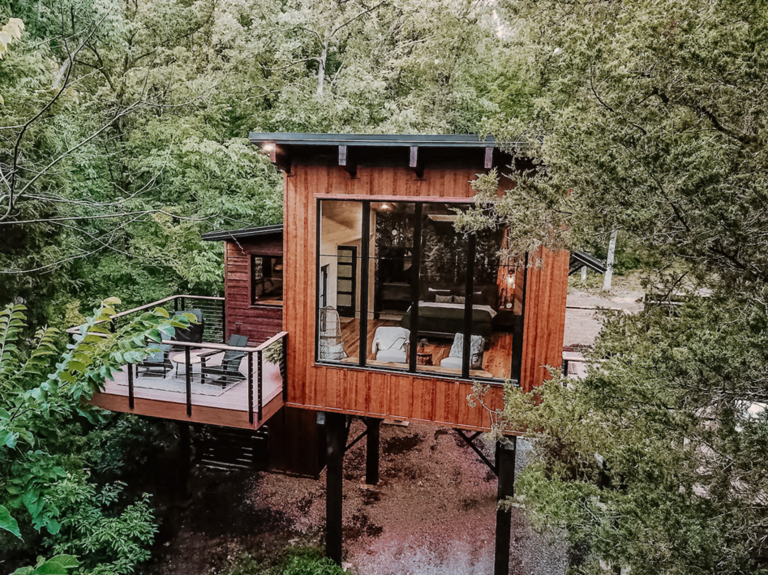 Book a romantic weekend at TreeLoft at BaseCamp at Cedar Fork