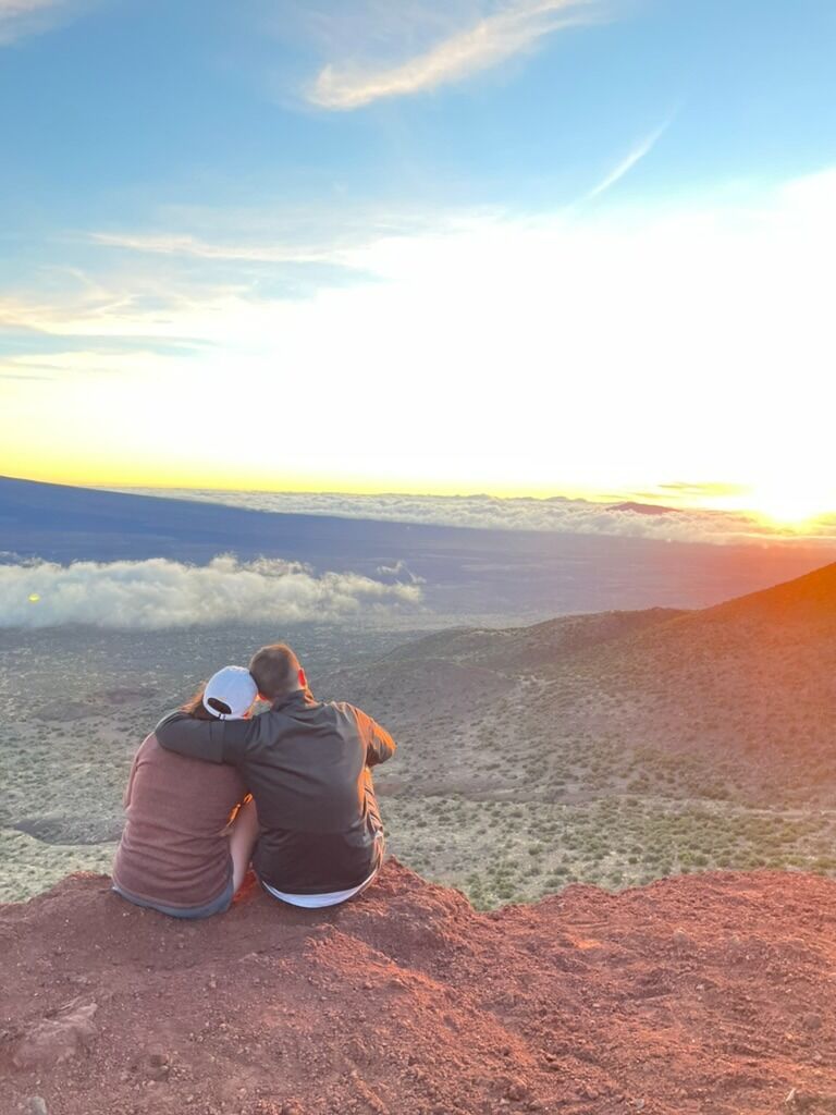On top of the Mauna Kea mountain range in Hawaii