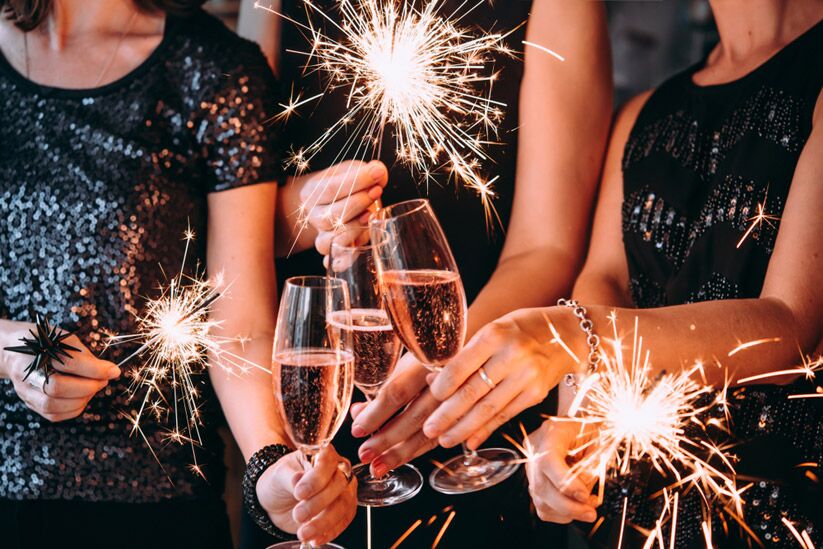 New Year’s Eve Party Ideas - Sparklers and Champagne