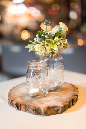 Mason Jar Wedding Flower Arrangements