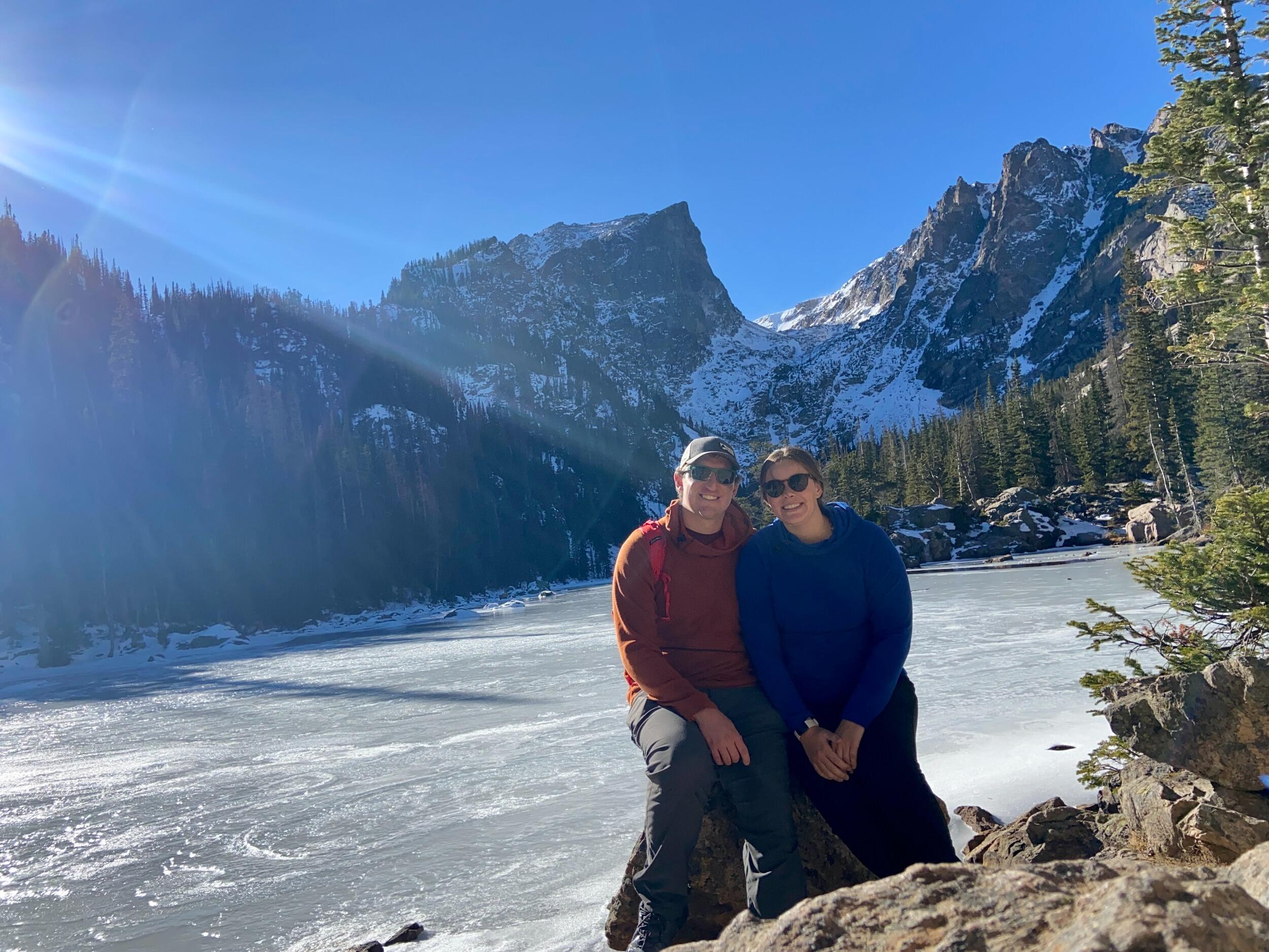 Kyle and Kiana's anniversary celebrated in Rocky Mountain National Park during COVID.