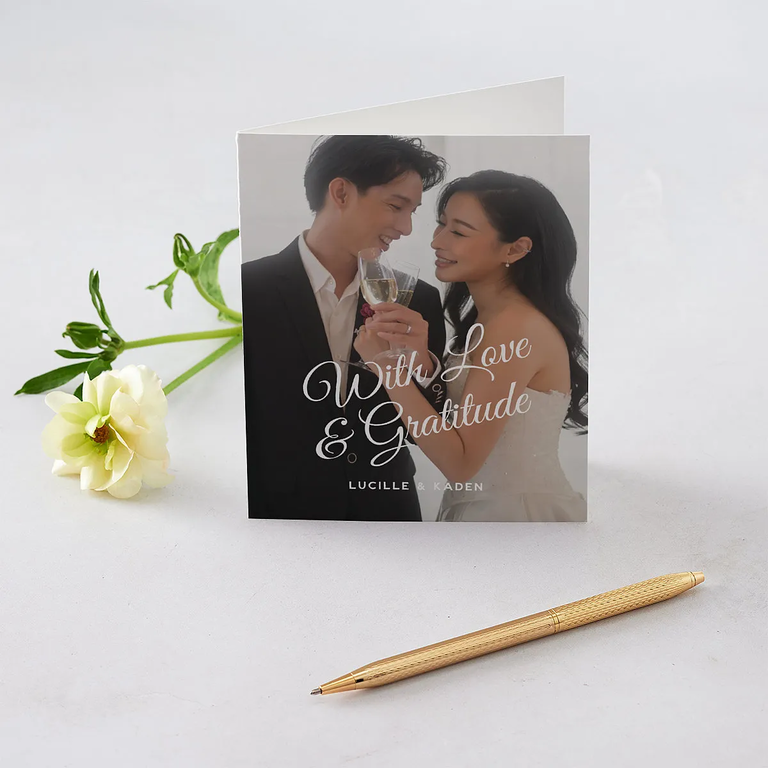 Wedding portrait thank-you card
