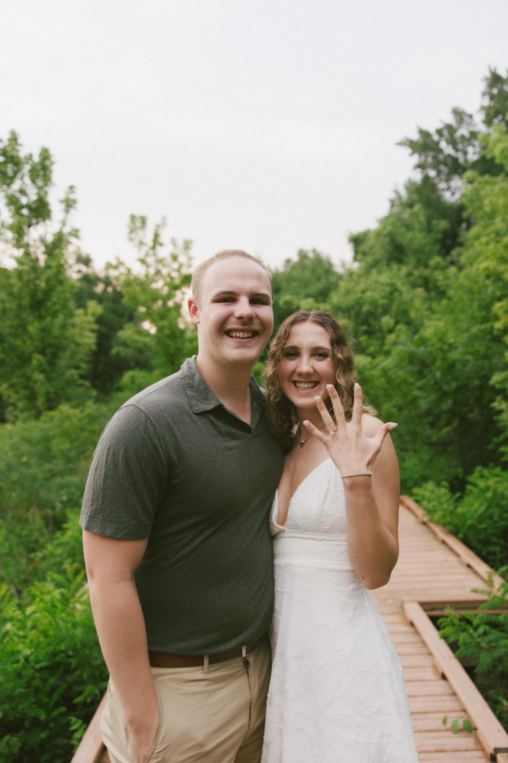 On July 27th 2024 after a perfect day together, filled with all of our favorite things. We ended the evening by walking to one of our favorite spots, we left engaged. 