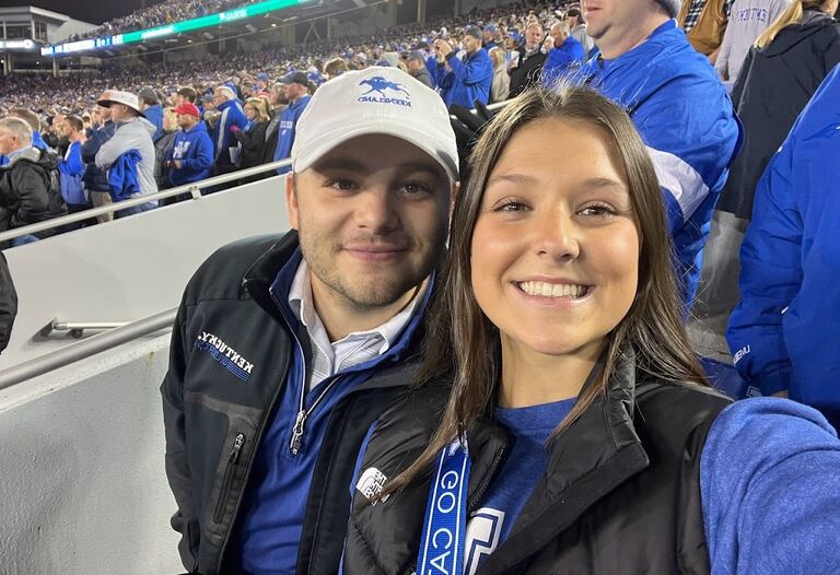 Morgan and Campbell's favorite UK football memory is when their seats were moved six rows back from the sideline!