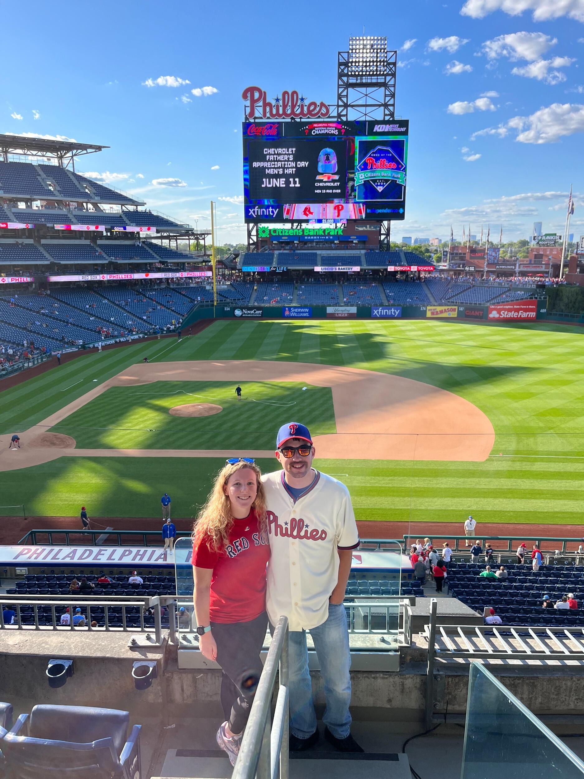 We finally got to see a Red Sox vs Phillies game