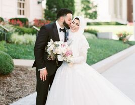 Bride and groom portraits in Kansas City during Muslim wedding