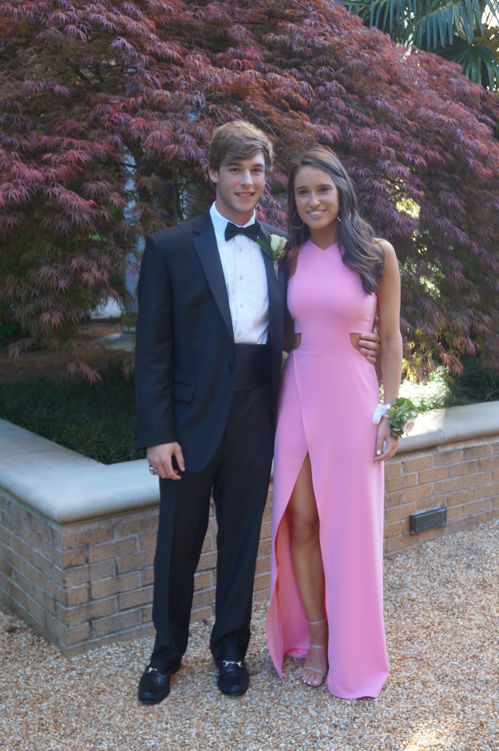 Bennett asked me to prom in February and we went on our first date a few weeks later! This picture is from prom and is our first picture as an official couple!