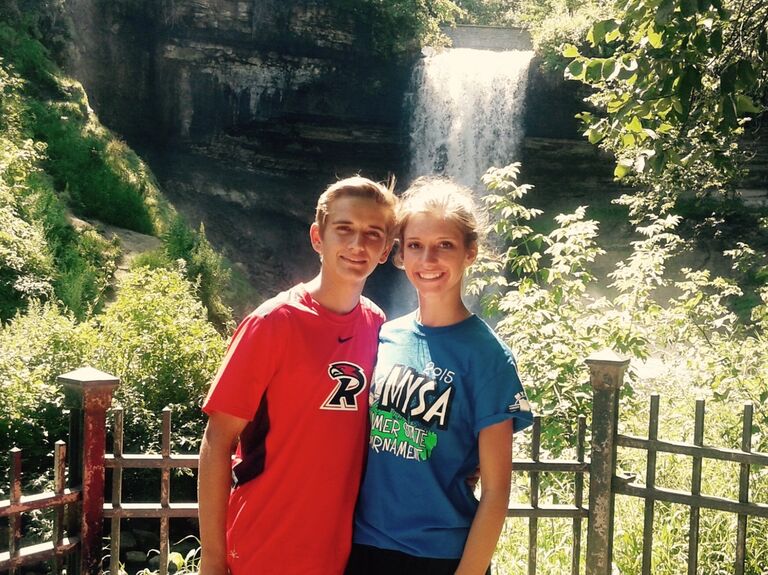 Hiking at Minnehaha Falls