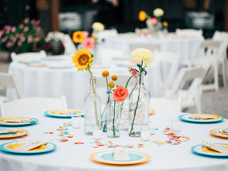 inexpensive wedding table decorations