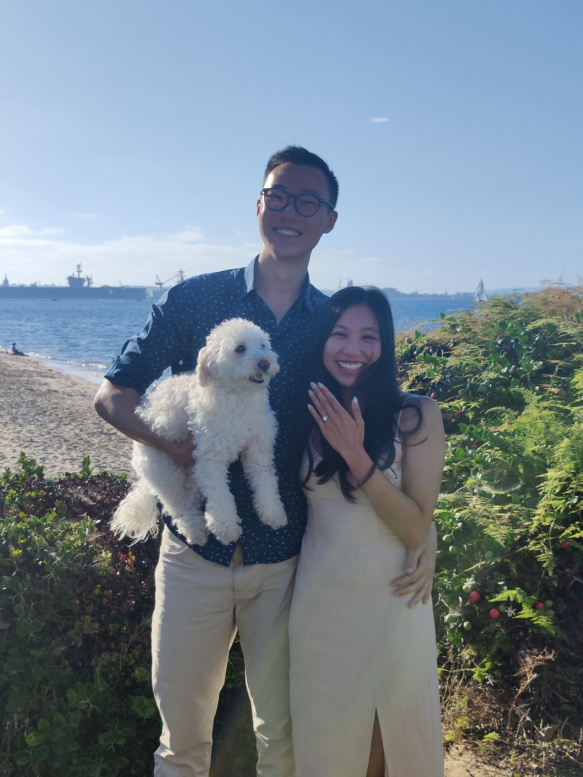 Eric surprises Khanh and proposes to her with the help of her best friends. Despite all the suspicious activities from those around her leading up to the proposal day, Khanh was clueless and had absolutely no idea, even when she encountered Eric in the middle of, what she thought, her date with her friends. The proposal was a success! She had her dream proposal in her favorite spot in San Diego, sharing the most special moment with all her dearest friends and family from near and far. Great job to Eric for planning such a dream proposal! Words cannot describe how thankful Khanh and Eric are to all of the friends and family who made time for this special day and even flew in or drove hours for this moment! 