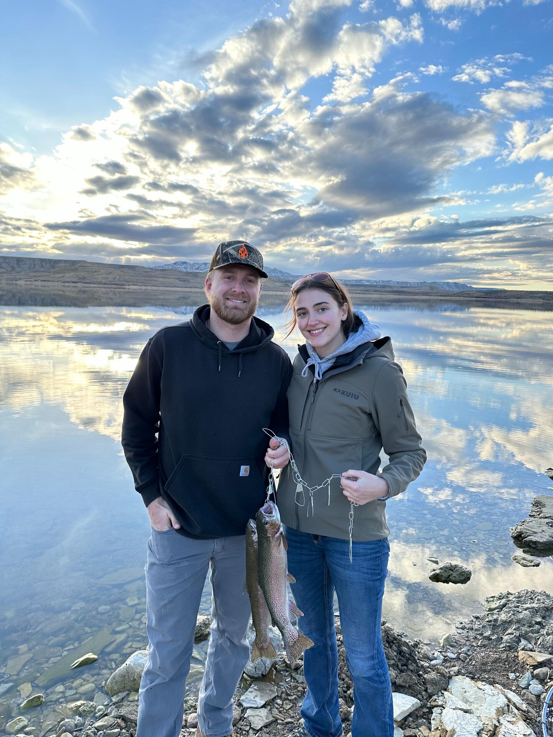 Fishing at the Flaming Gorge in Wyoming with the Heiser family.
