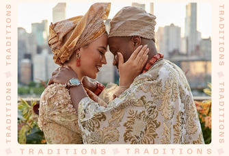 Nigerian couple at wedding