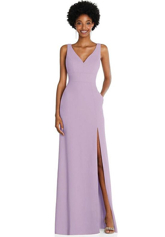 Dessy Group Draped Chiffon Grecian Column Gown with Convertible Straps -  3109 Bridesmaid Dress