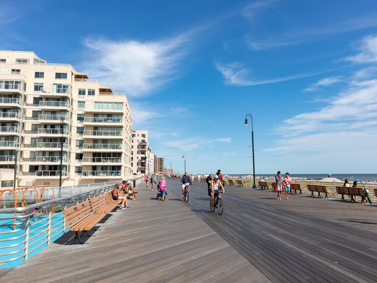 Long beach boardwalk view