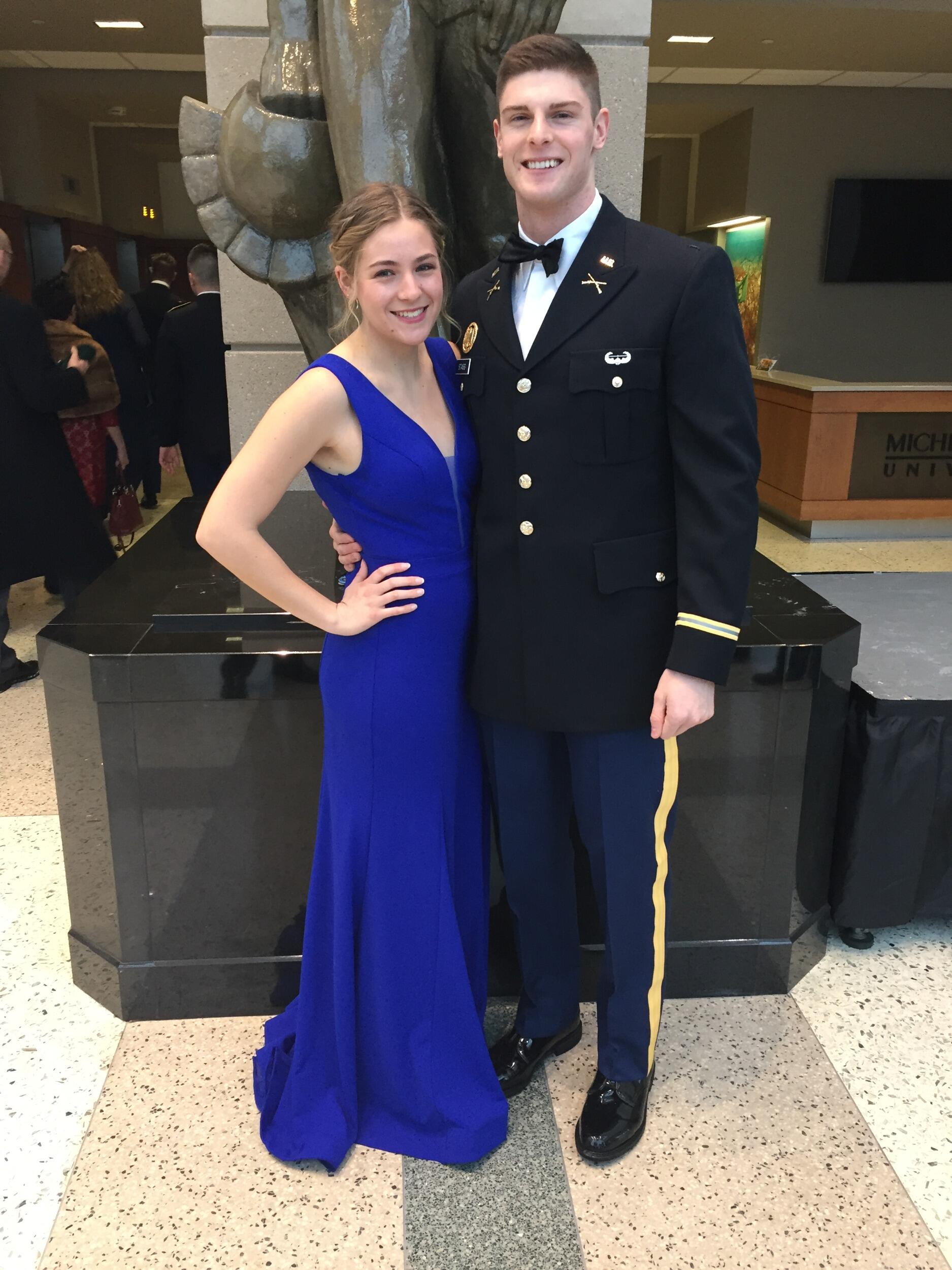 Our first photo together at Mil-Ball