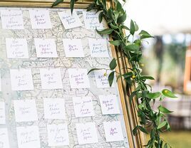 Wedding reception photo list, the escort card display