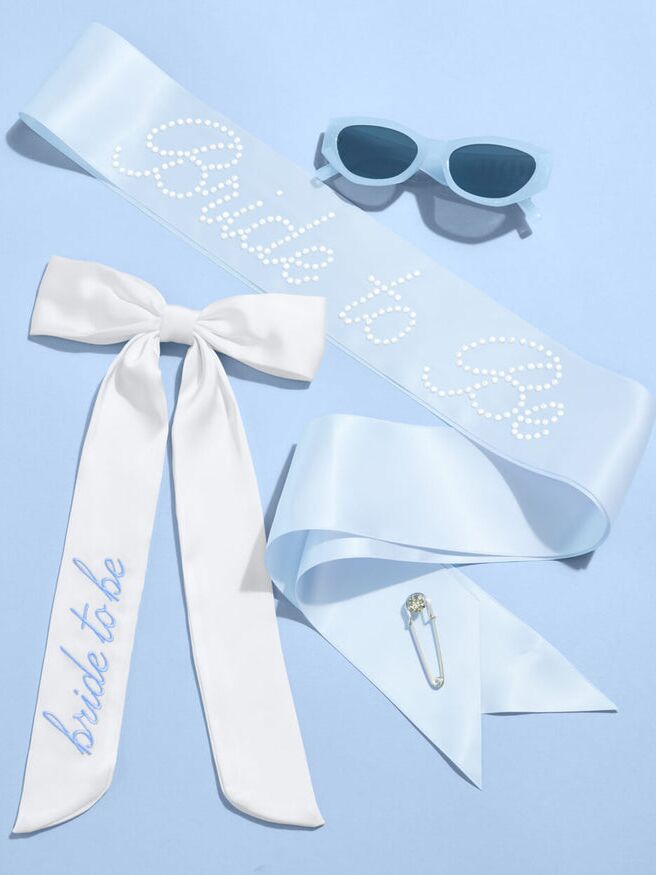 'Something blue' bridal shower accessories