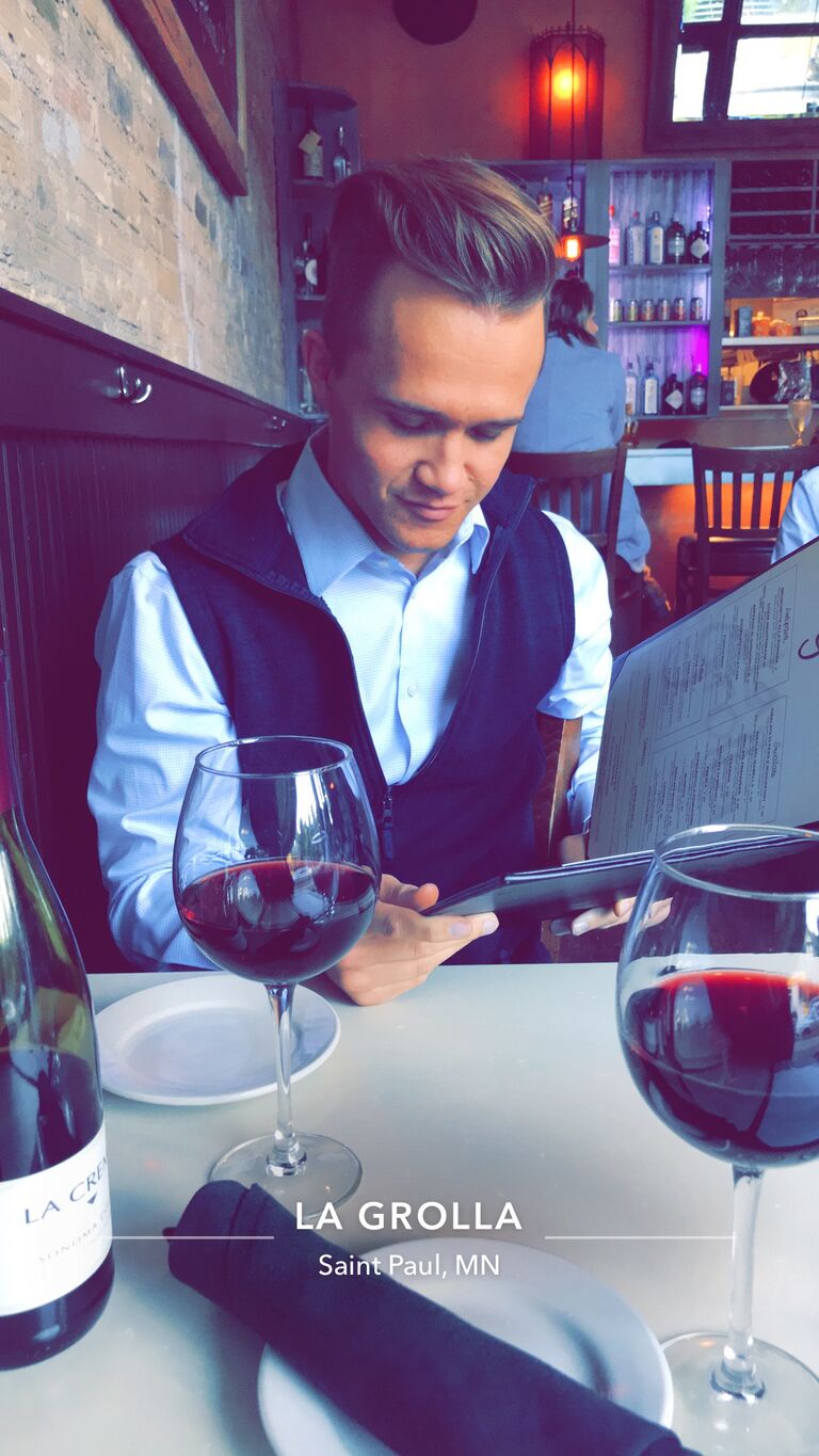 Fancy dates, and a bottle of La Crema!