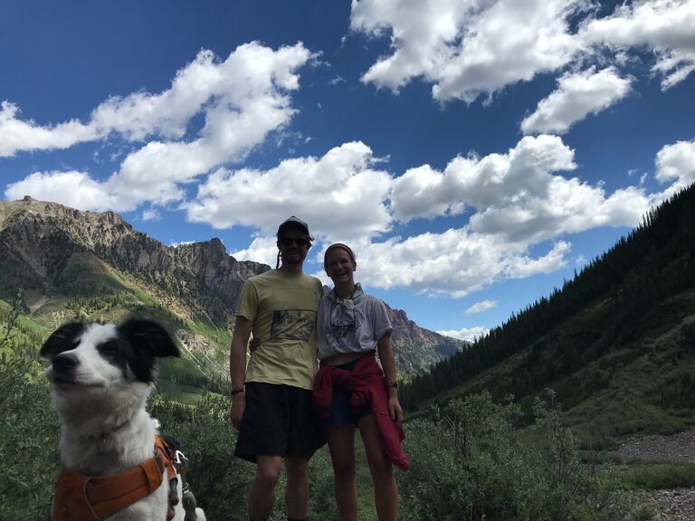 Ah, beautiful! Maroon Bells, where C & K both got scolded by the same elderly park ranger for different offenses within 10 minutes of each other. <3 "Oh, you two are together? How fitting." - elderly & angered park ranger.