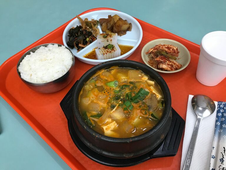 Trying Korean food for the first time