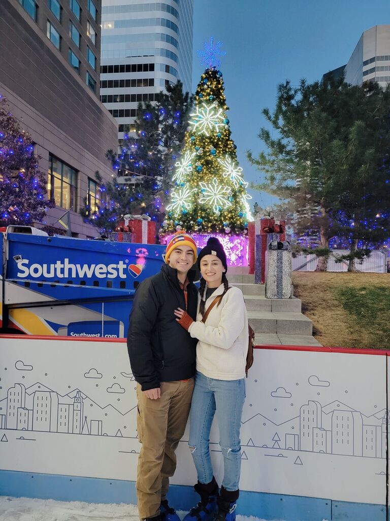 Ice skating in downtown Denver