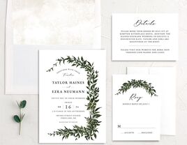 Classic modern wedding invitation suite from The Knot.