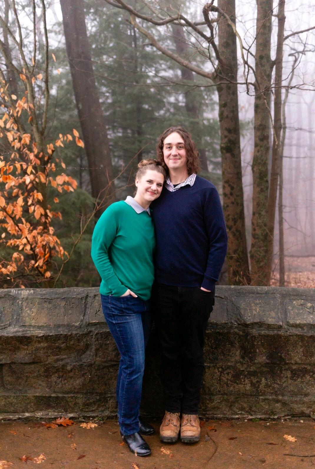 Engagement photos! This is at the same spot as our early photo in Mohican State Park ❤️