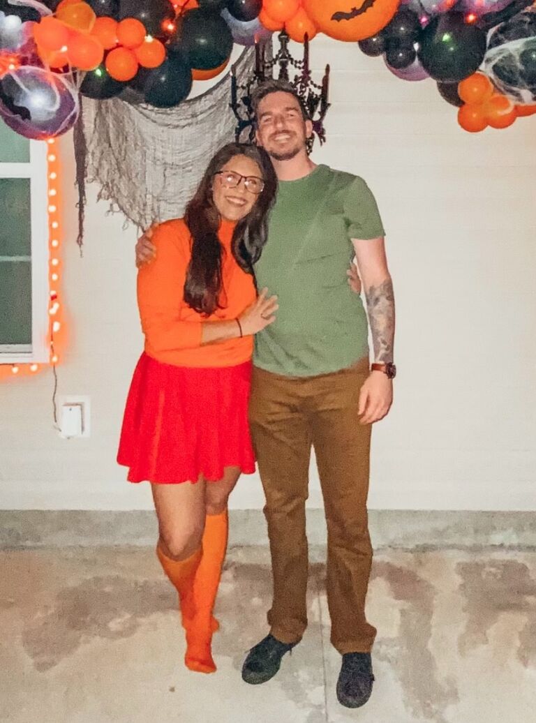 Their first Halloween together. They dressed up as Velma and Shaggy from Scooby Doo! Ruh-Row Raggy!