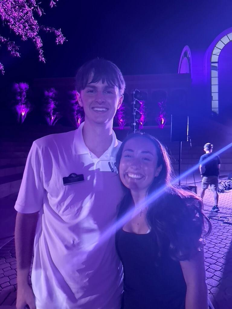 The start of Tyler's senior year! He was a Student Director and did a great job leading the Freshmen. Alli got to come down and see him lead Candlelight Devo!