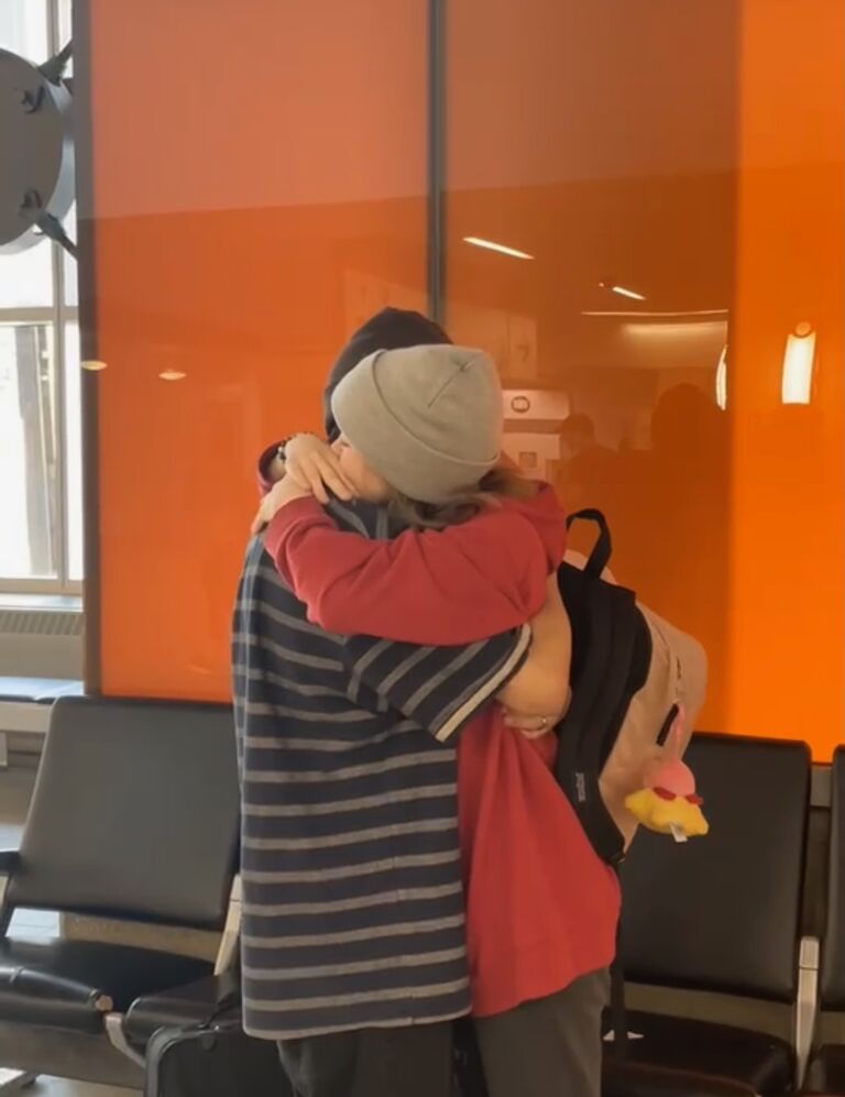 Saying goodbye when Kaylynn left to go to college in San Francisco.