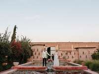 Couple at their Morocco destination wedding