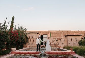 Couple at their Morocco destination wedding