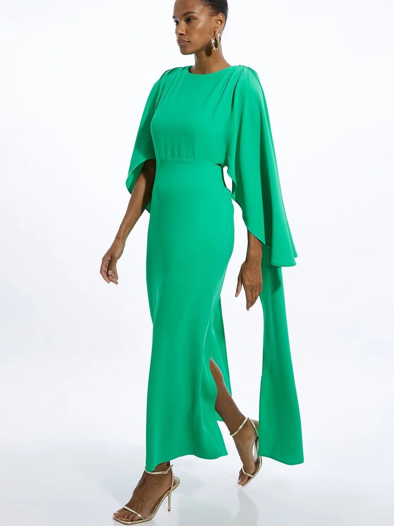 Jade green wedding guest dress hotsell