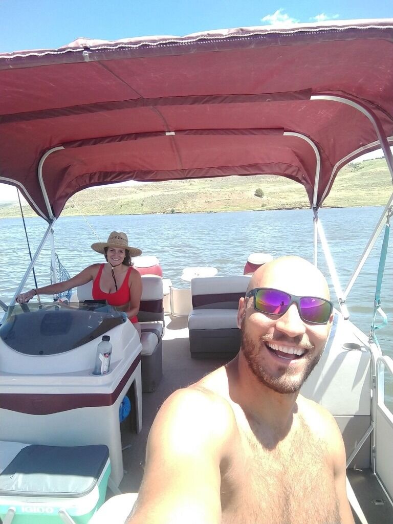 For our first date we met for lunch on his boat on a weekday. He even let her drive, showing a lot of trust out of the gate!