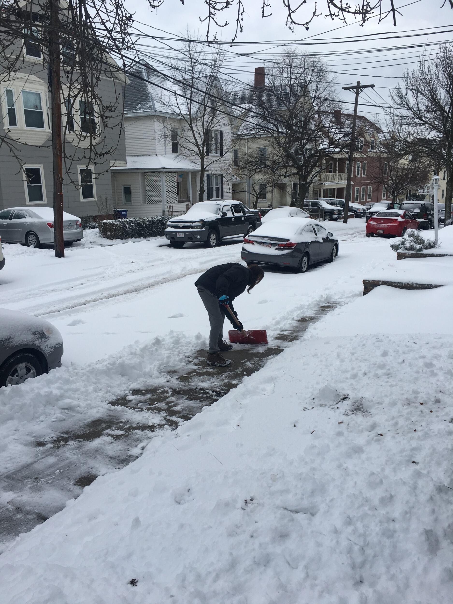 Rare photographic evidence of Byron the Cali Boy trying to shovel snow on Boston St. Though the neighbors made fun of him ruthlessly, the McLaughlin's found it in their hearts to accept him, somehow.