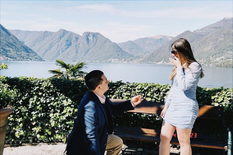 Engaged! 
@VillaBalbianello, Lake Como, Italy

We had the most amazing weekend in Lake Como. The weather was just starting to warm up and we were there in the off-season so it was a nice escape from the busy city. 